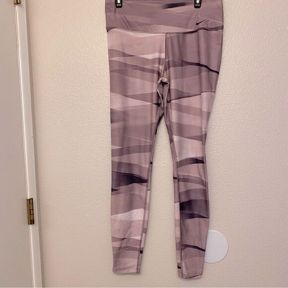 Nike Power Legend Ribbon Wrap Training running leggings blush mauve Lilac-L - Picture 2 of 10